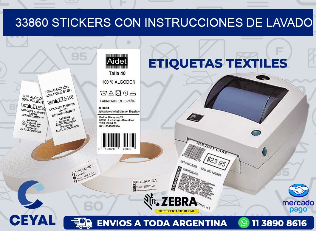 33860 STICKERS CON INSTRUCCIONES DE LAVADO