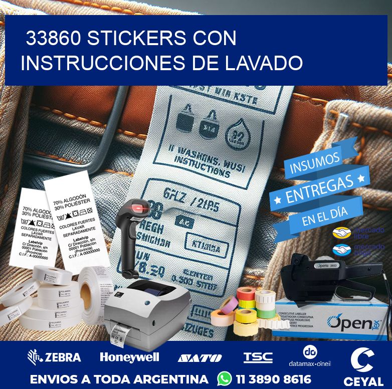 33860 STICKERS CON INSTRUCCIONES DE LAVADO