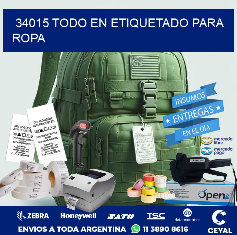 34015 TODO EN ETIQUETADO PARA ROPA