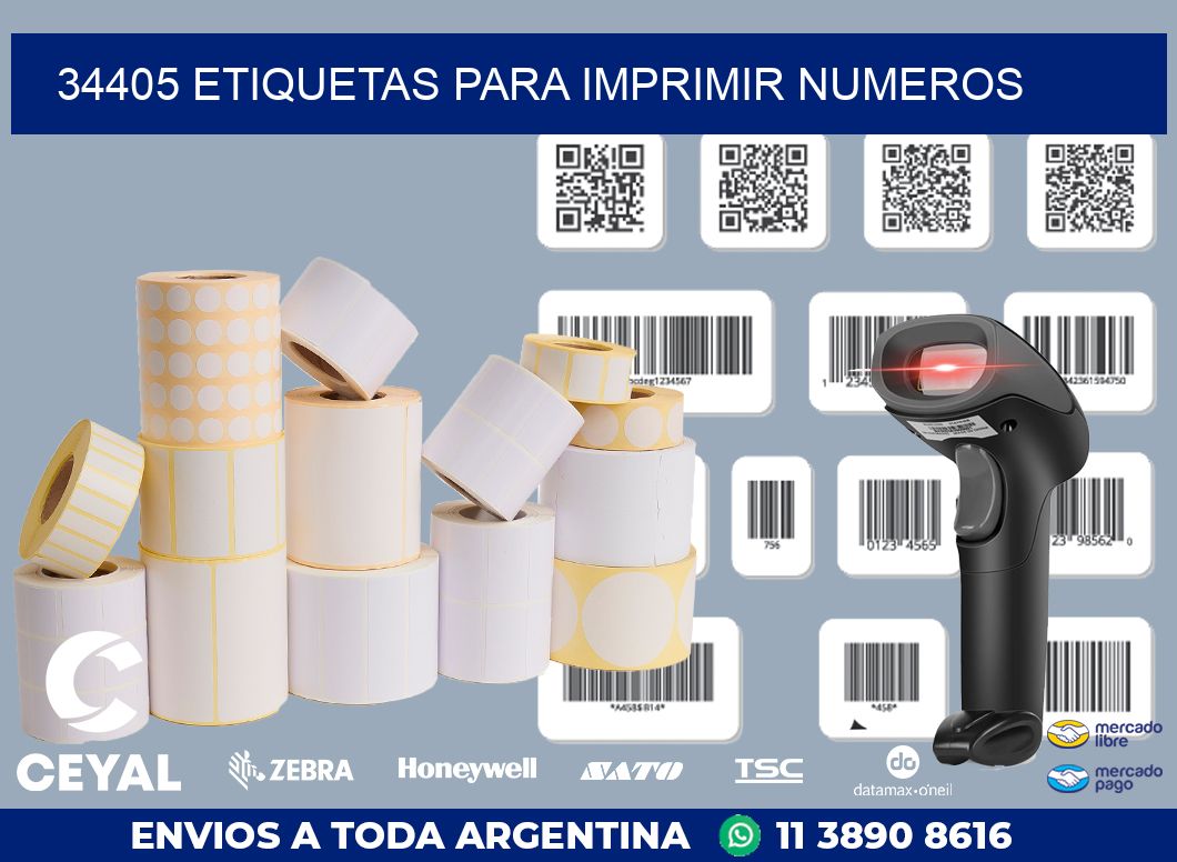 34405 ETIQUETAS PARA IMPRIMIR NUMEROS