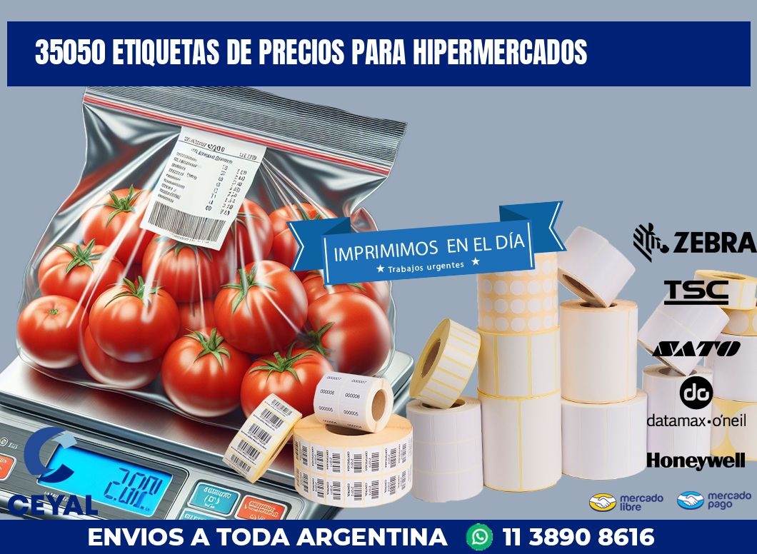 35050 ETIQUETAS DE PRECIOS PARA HIPERMERCADOS