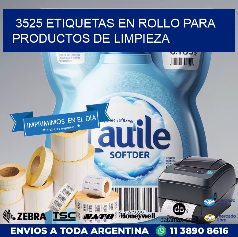 3525 ETIQUETAS EN ROLLO PARA PRODUCTOS DE LIMPIEZA