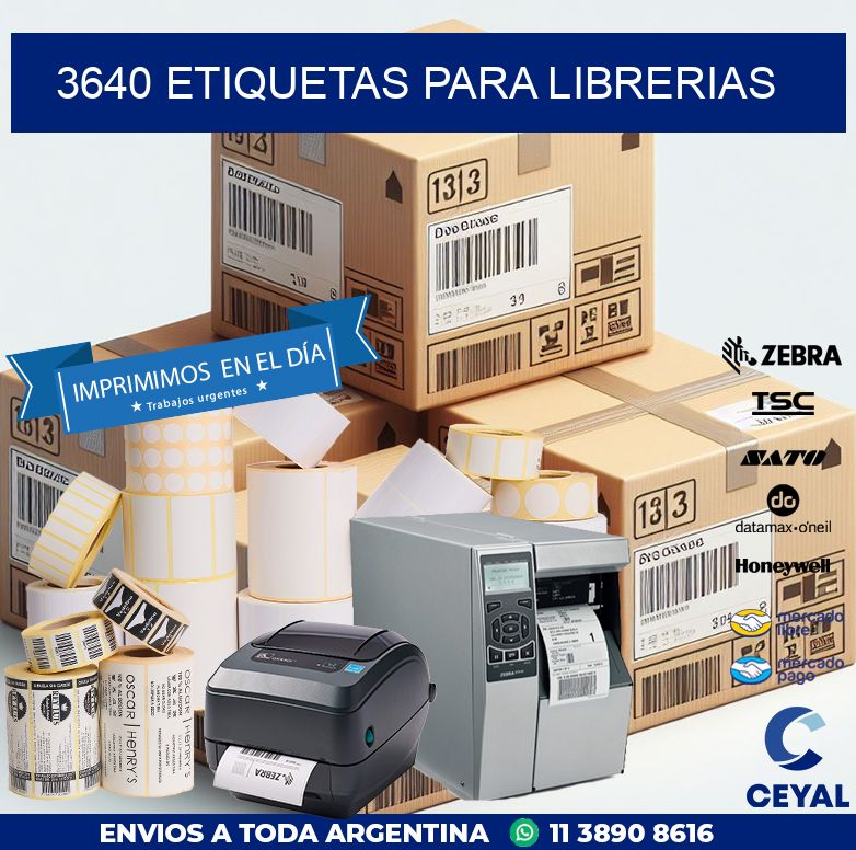 3640 ETIQUETAS PARA LIBRERIAS