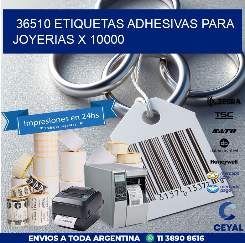36510 ETIQUETAS ADHESIVAS PARA JOYERIAS X 10000