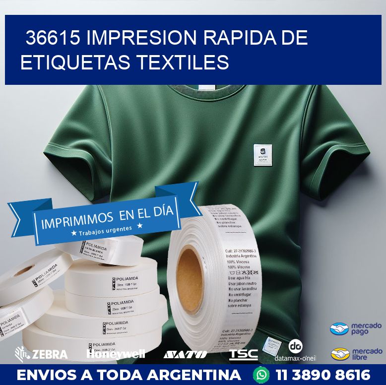 36615 IMPRESION RAPIDA DE ETIQUETAS TEXTILES