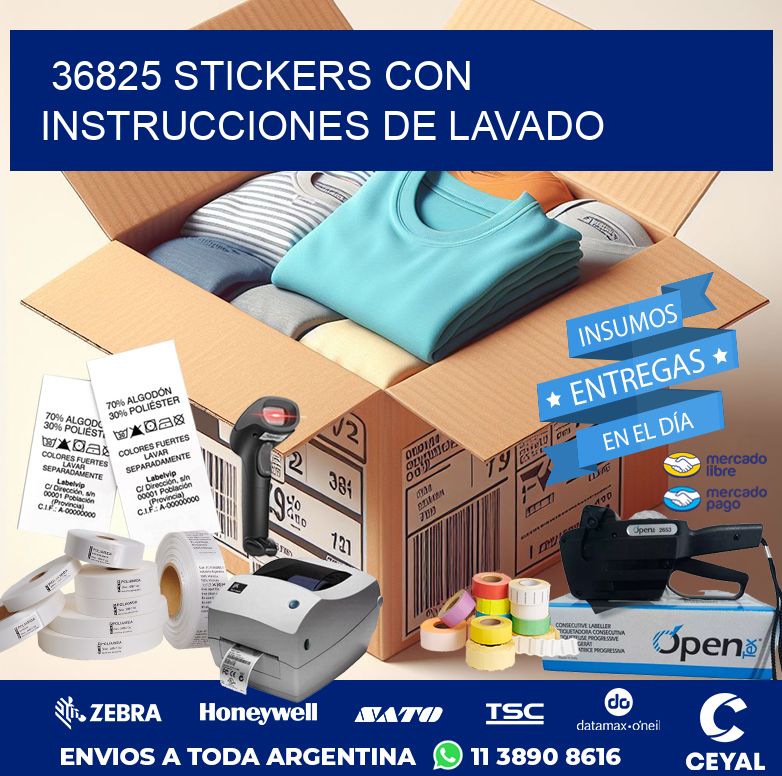 36825 STICKERS CON INSTRUCCIONES DE LAVADO