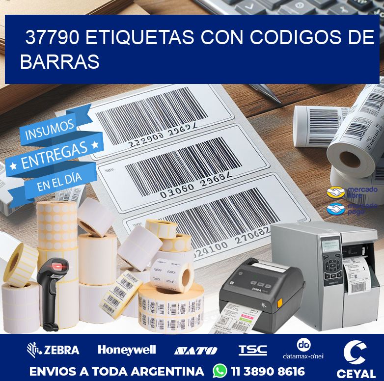 37790 ETIQUETAS CON CODIGOS DE BARRAS