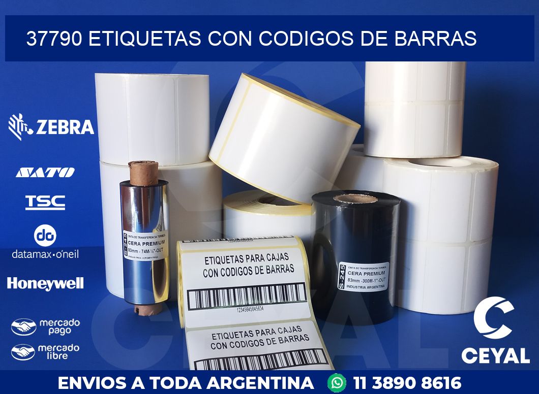 37790 ETIQUETAS CON CODIGOS DE BARRAS