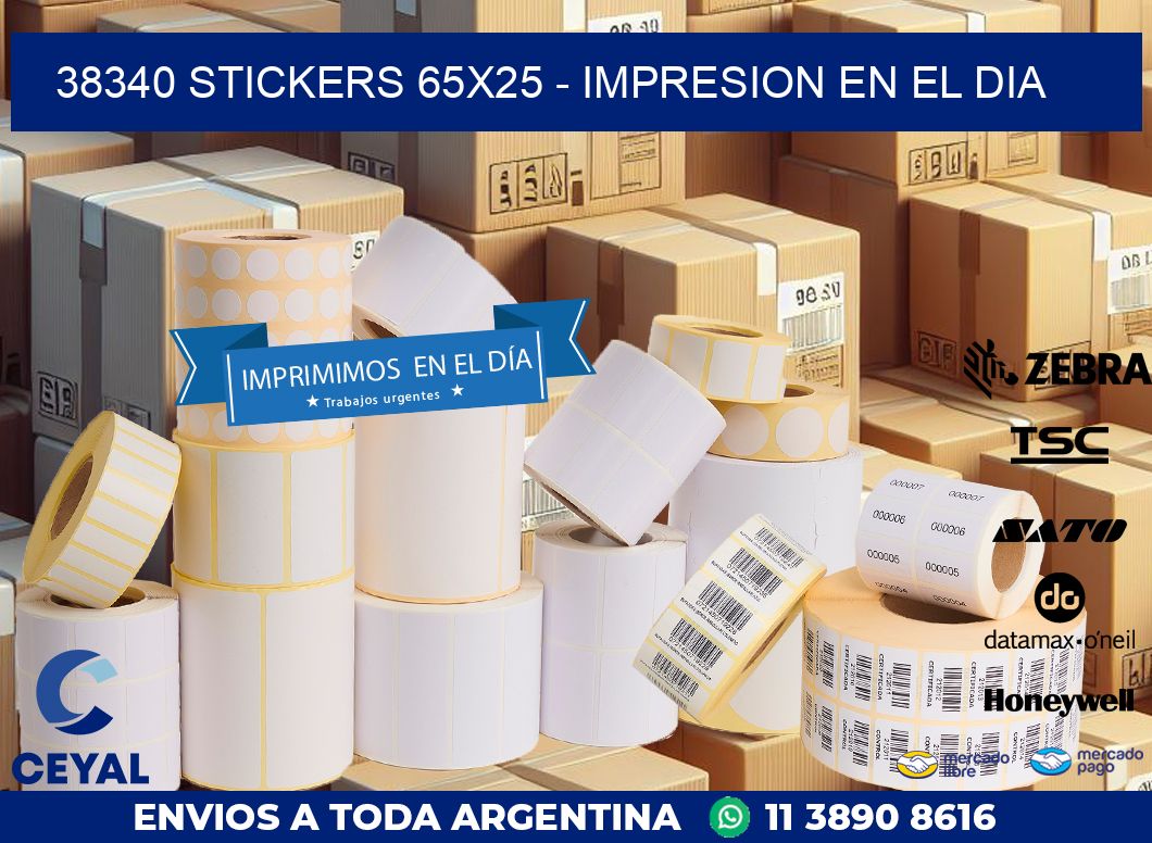 38340 STICKERS 65x25 - IMPRESION EN EL DIA