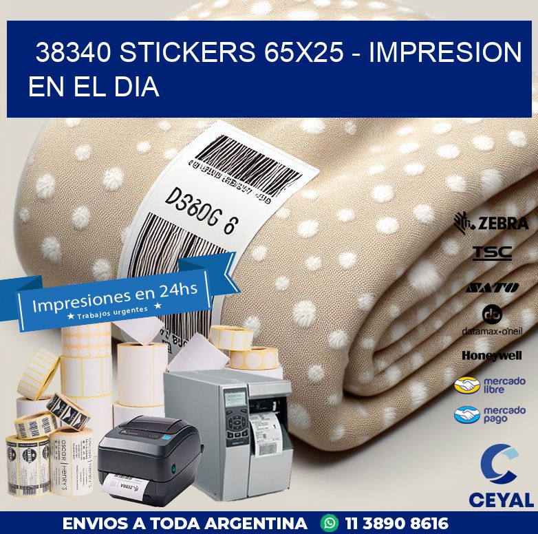 38340 STICKERS 65x25 - IMPRESION EN EL DIA