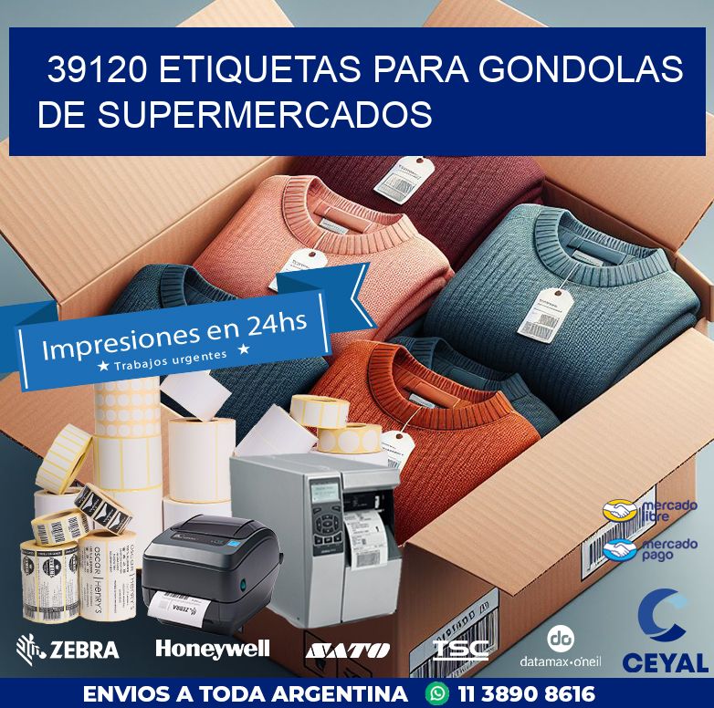 39120 ETIQUETAS PARA GONDOLAS DE SUPERMERCADOS
