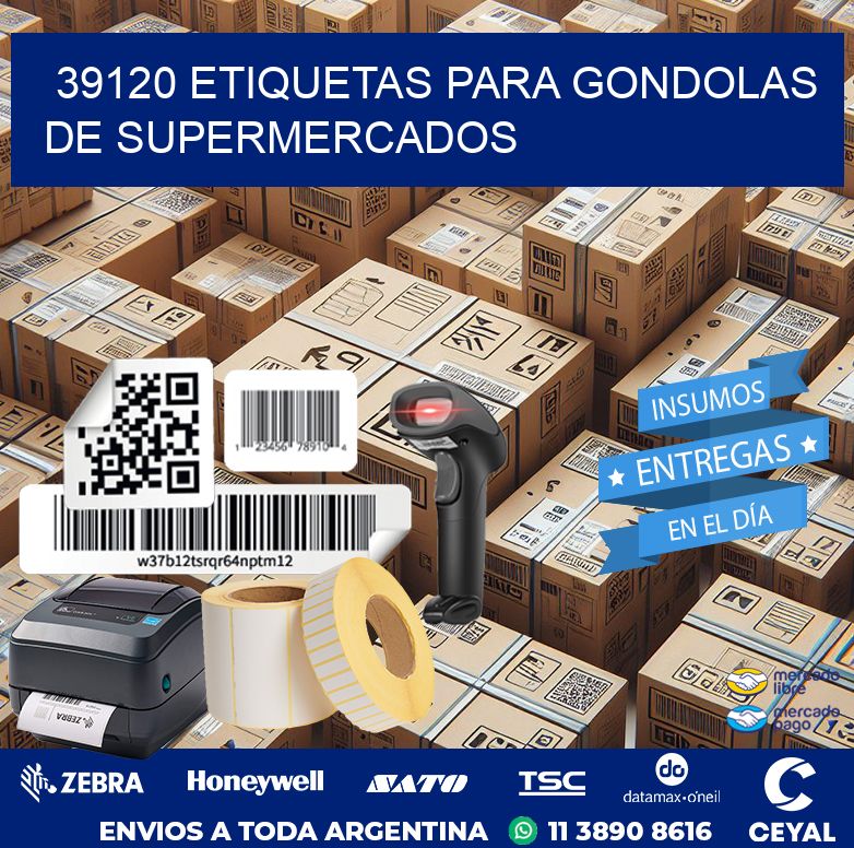 39120 ETIQUETAS PARA GONDOLAS DE SUPERMERCADOS