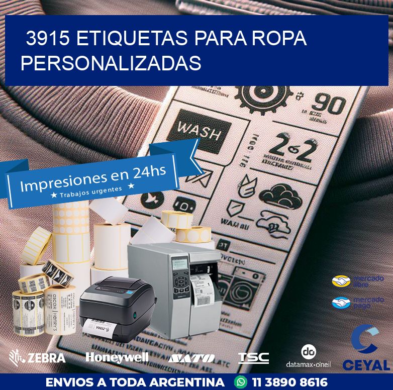 3915 ETIQUETAS PARA ROPA PERSONALIZADAS