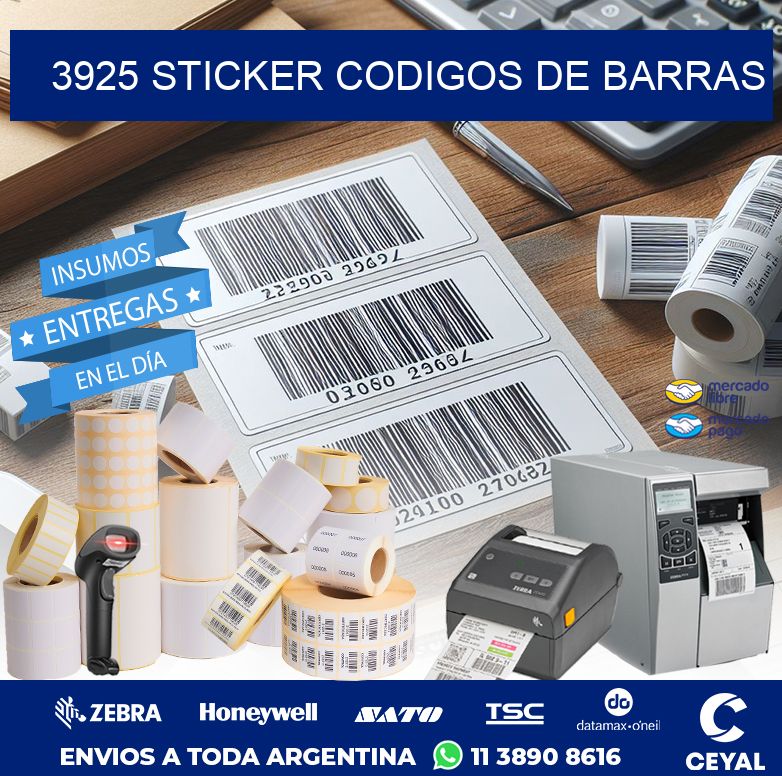 3925 STICKER CODIGOS DE BARRAS