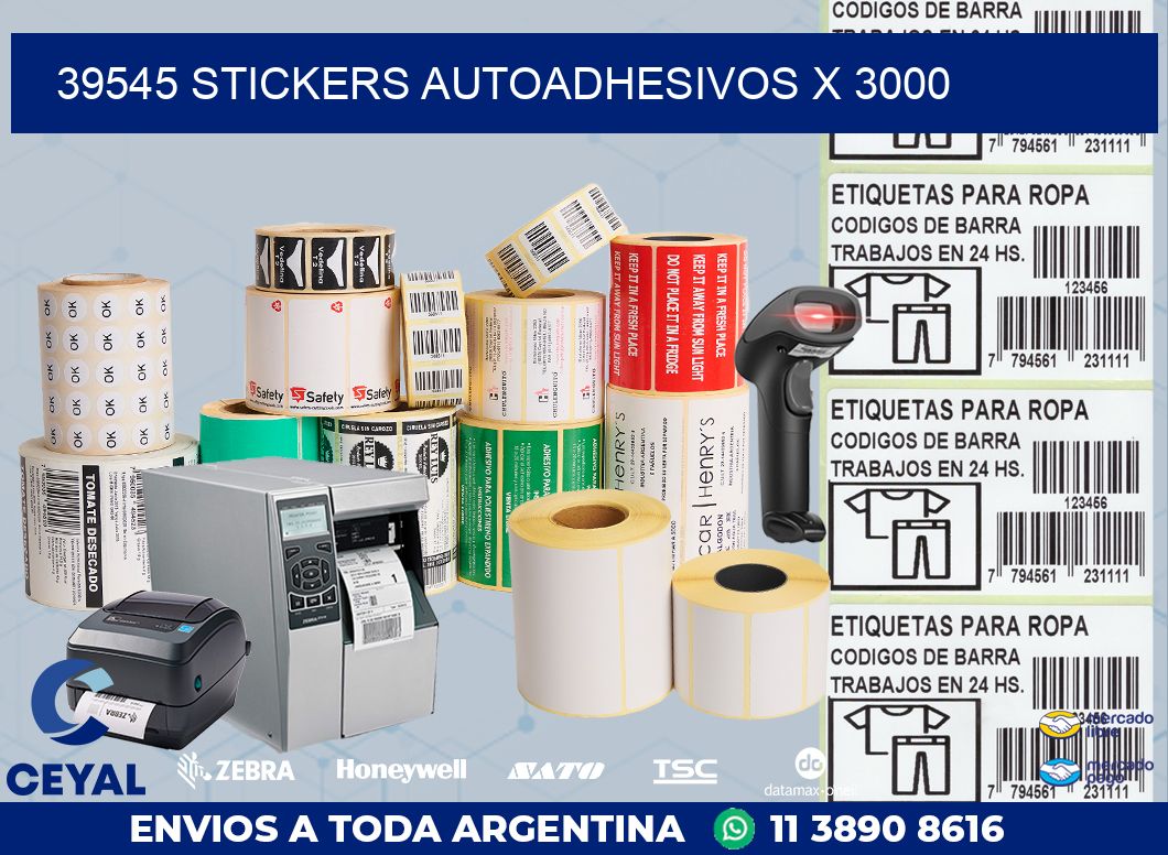 39545 STICKERS AUTOADHESIVOS X 3000