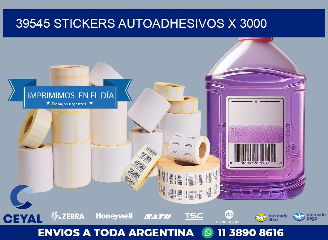 39545 STICKERS AUTOADHESIVOS X 3000