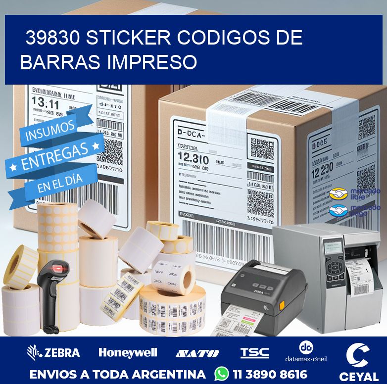 39830 STICKER CODIGOS DE BARRAS IMPRESO