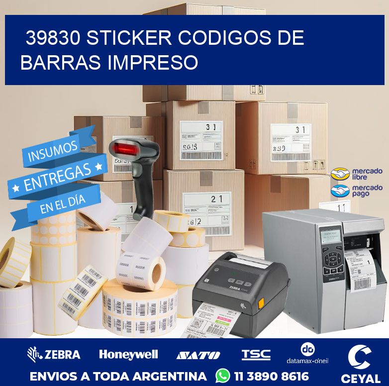 39830 STICKER CODIGOS DE BARRAS IMPRESO