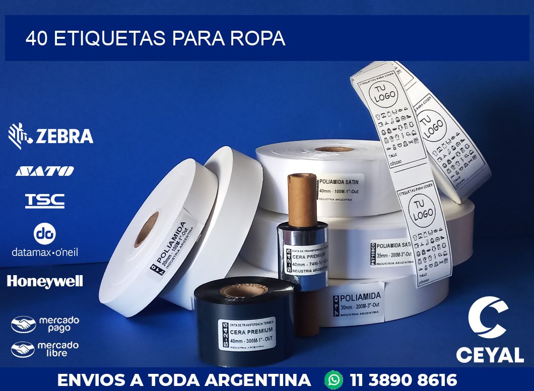 40 ETIQUETAS PARA ROPA