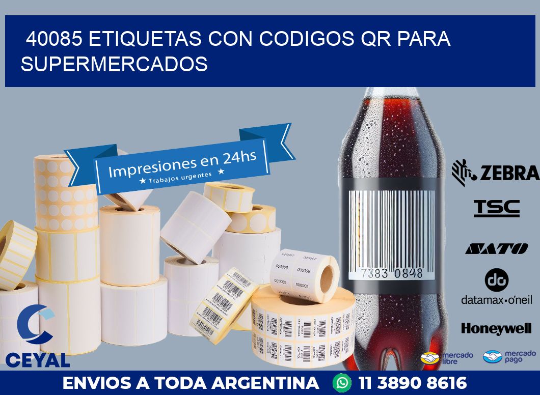 40085 ETIQUETAS CON CODIGOS QR PARA SUPERMERCADOS