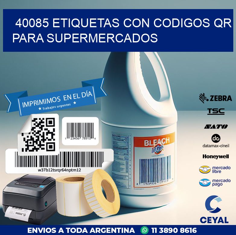 40085 ETIQUETAS CON CODIGOS QR PARA SUPERMERCADOS