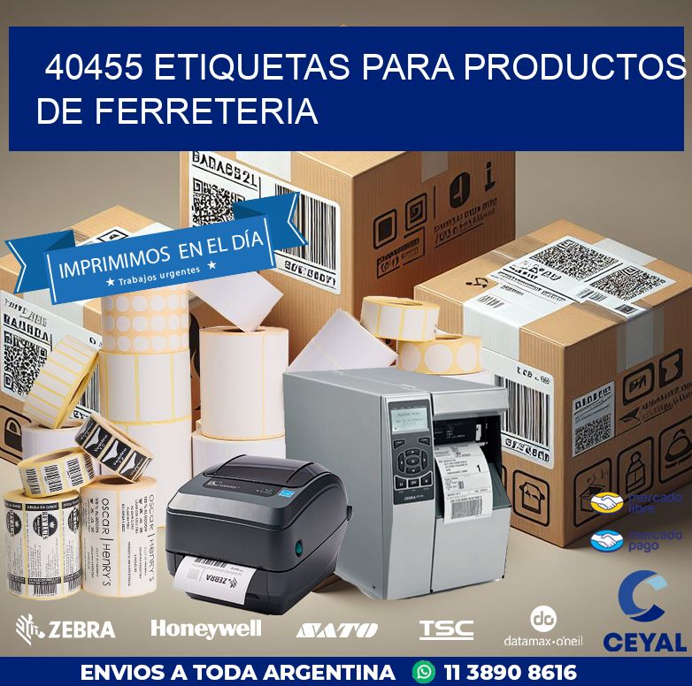 40455 ETIQUETAS PARA PRODUCTOS DE FERRETERIA