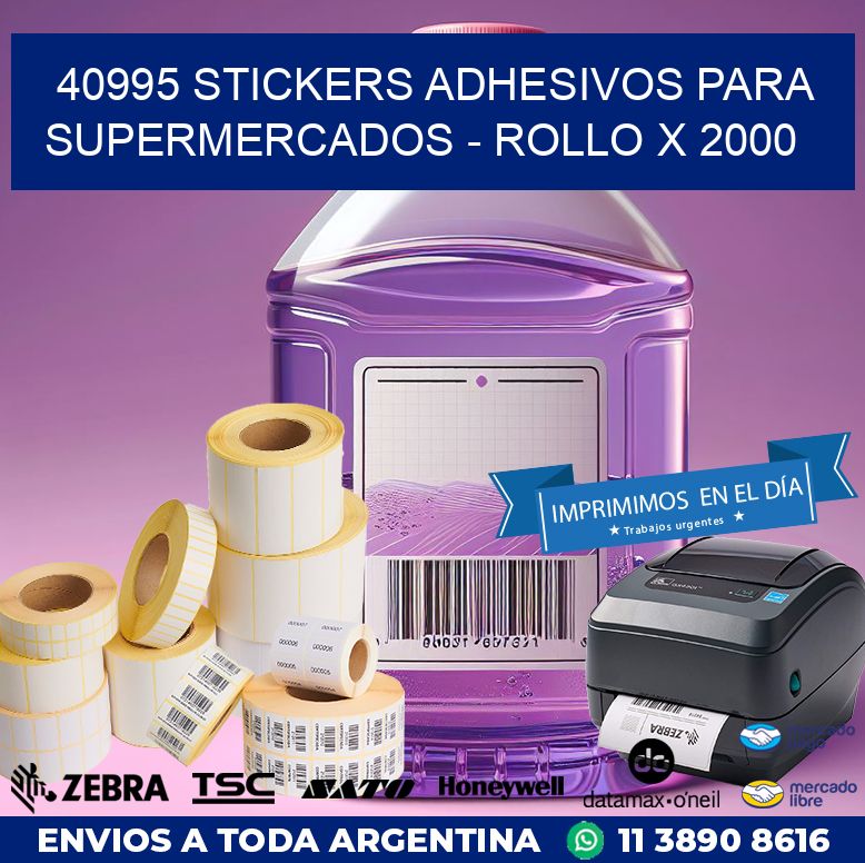 40995 STICKERS ADHESIVOS PARA SUPERMERCADOS - ROLLO X 2000