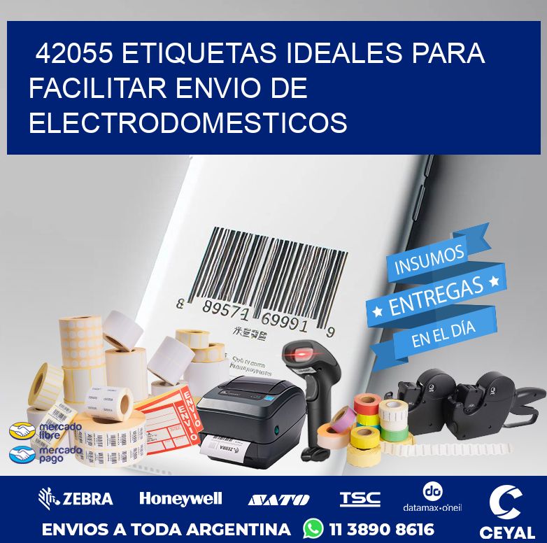 42055 ETIQUETAS IDEALES PARA FACILITAR ENVIO DE ELECTRODOMESTICOS