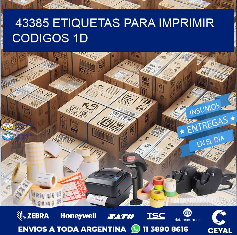 43385 ETIQUETAS PARA IMPRIMIR CODIGOS 1D