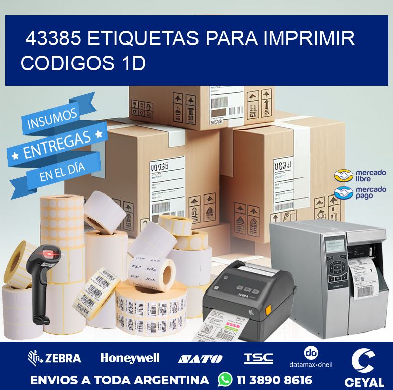 43385 ETIQUETAS PARA IMPRIMIR CODIGOS 1D