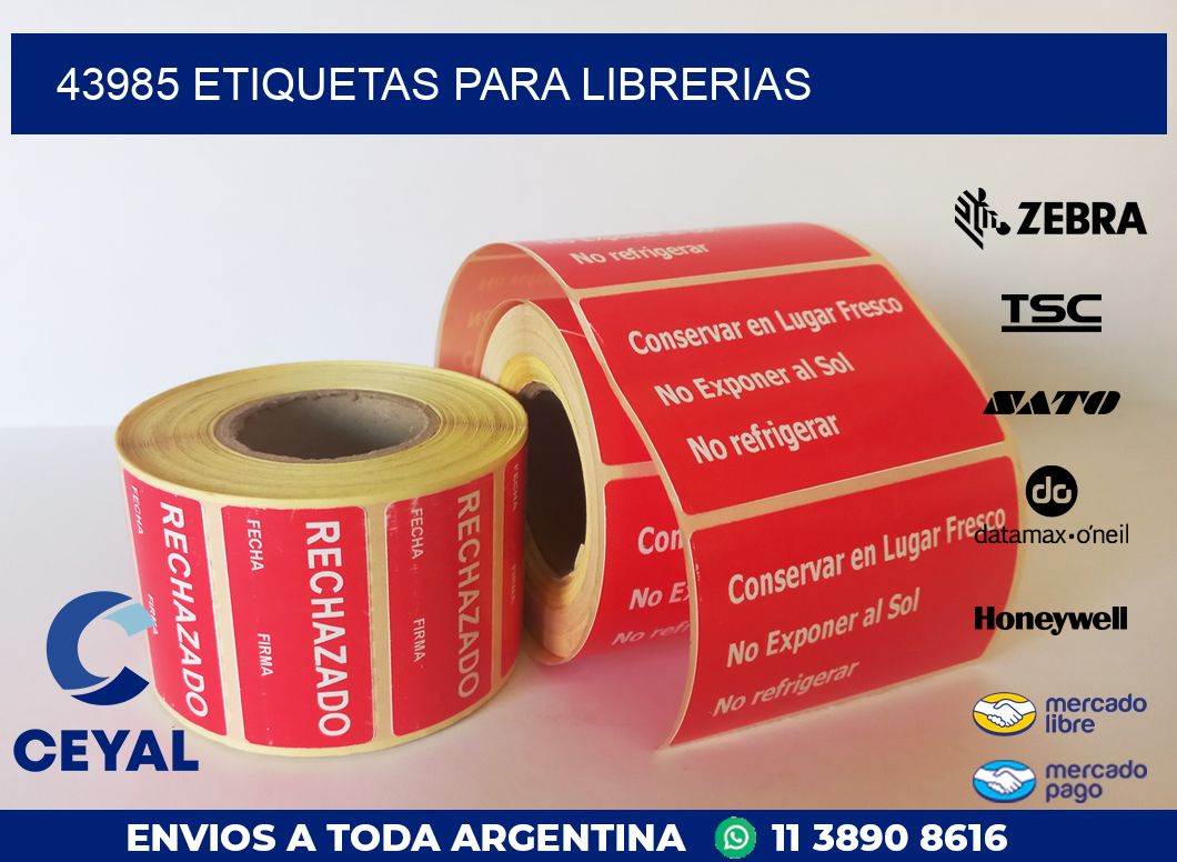 43985 ETIQUETAS PARA LIBRERIAS