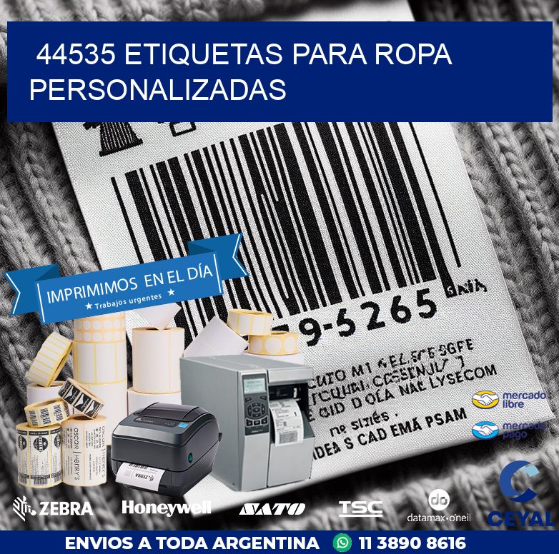 44535 ETIQUETAS PARA ROPA PERSONALIZADAS