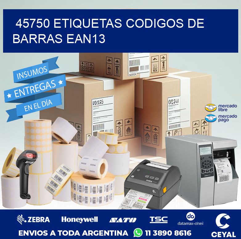 45750 ETIQUETAS CODIGOS DE BARRAS EAN13