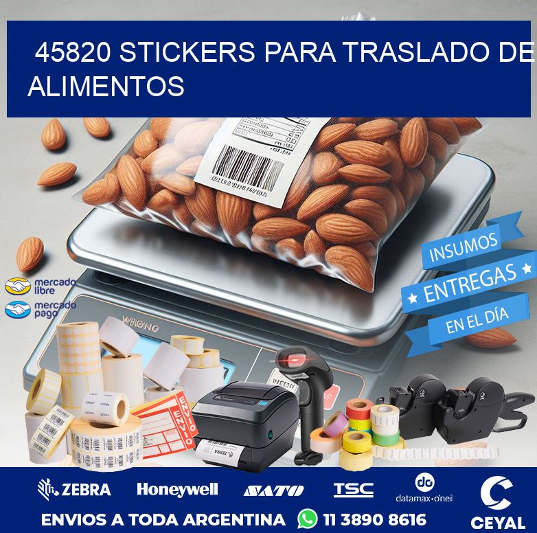 45820 STICKERS PARA TRASLADO DE ALIMENTOS