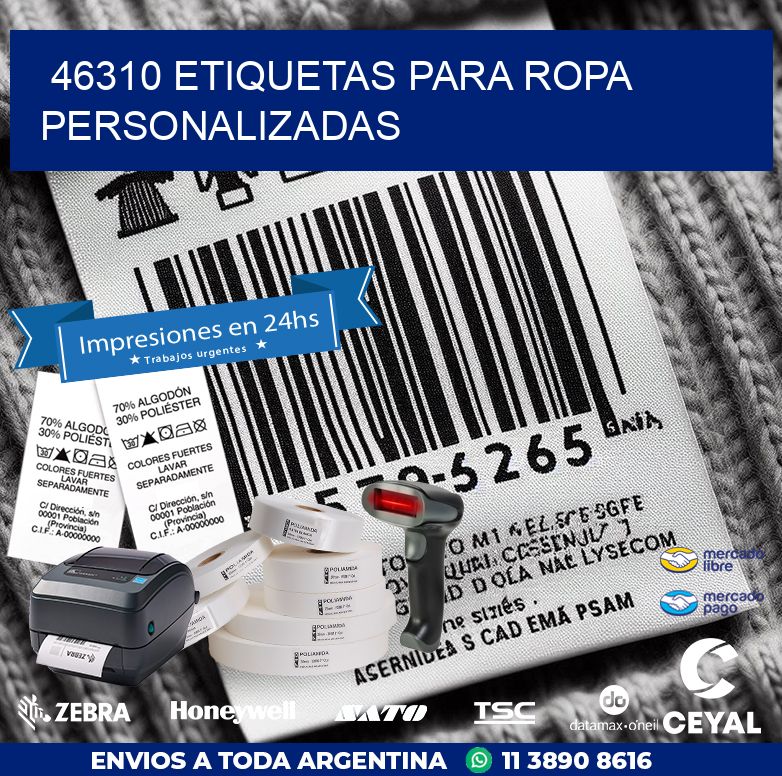 46310 ETIQUETAS PARA ROPA PERSONALIZADAS