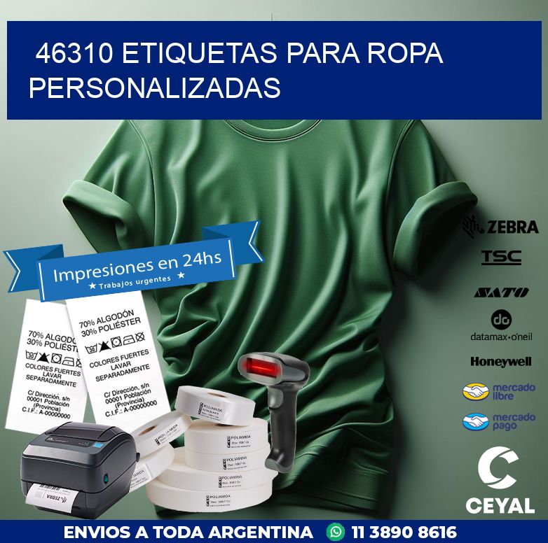 46310 ETIQUETAS PARA ROPA PERSONALIZADAS