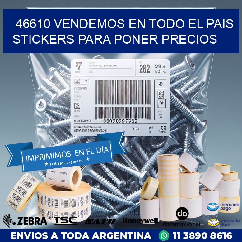 46610 VENDEMOS EN TODO EL PAIS STICKERS PARA PONER PRECIOS