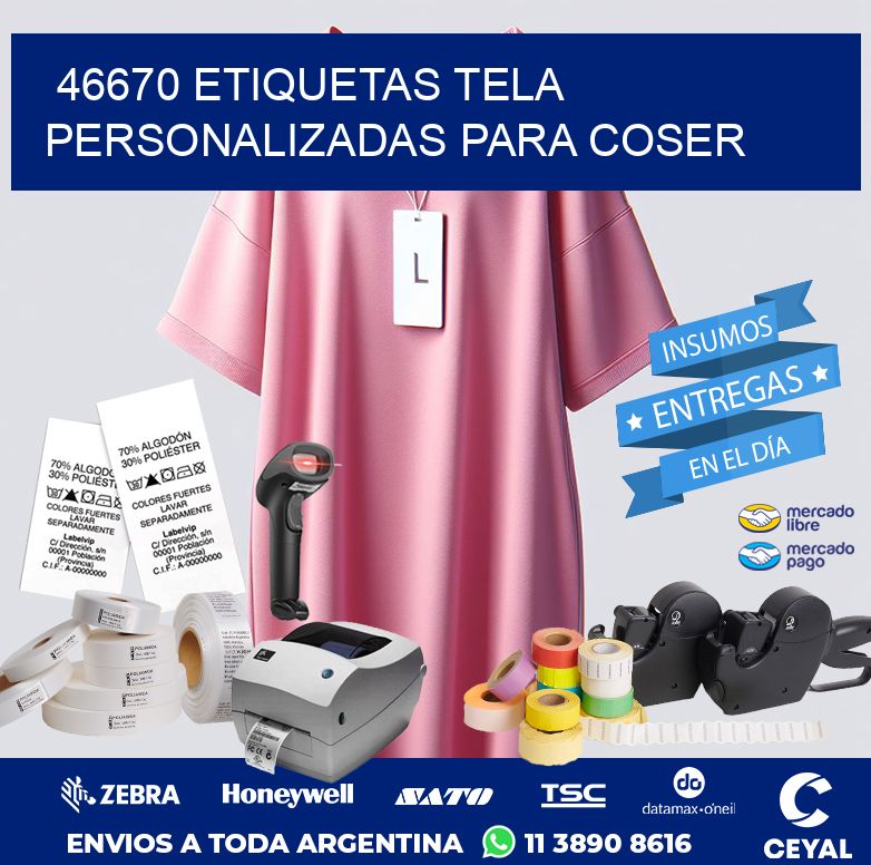 46670 ETIQUETAS TELA PERSONALIZADAS PARA COSER