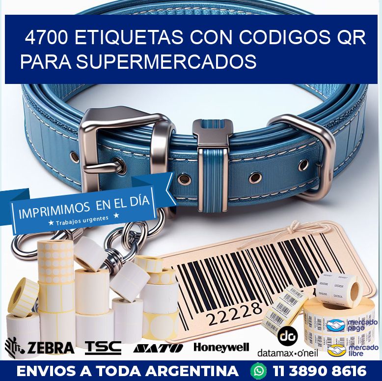 4700 ETIQUETAS CON CODIGOS QR PARA SUPERMERCADOS