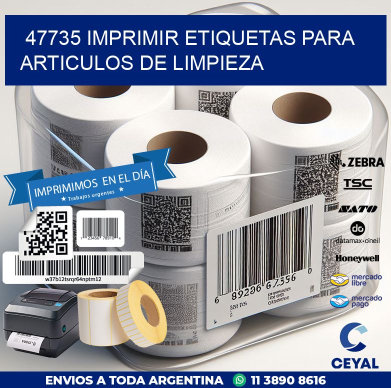 47735 IMPRIMIR ETIQUETAS PARA ARTICULOS DE LIMPIEZA