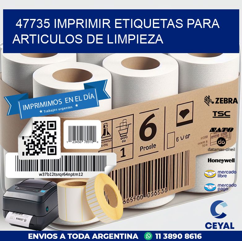 47735 IMPRIMIR ETIQUETAS PARA ARTICULOS DE LIMPIEZA