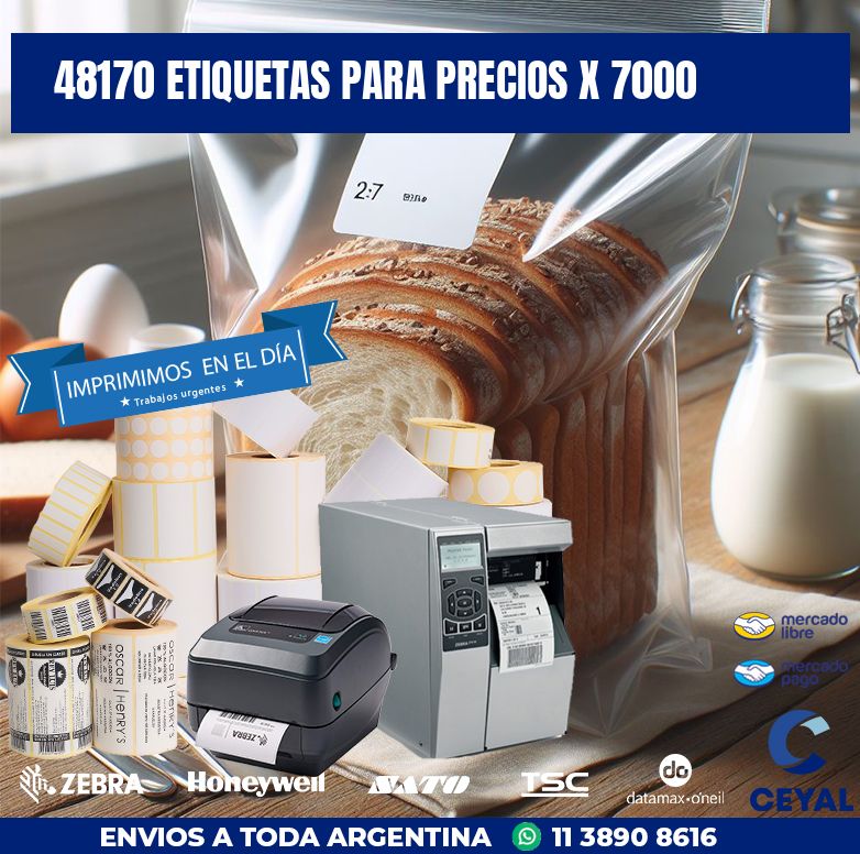 48170 ETIQUETAS PARA PRECIOS X 7000