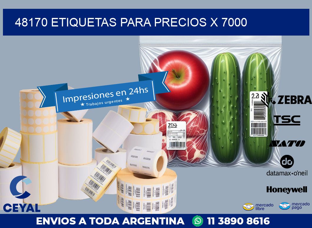 48170 ETIQUETAS PARA PRECIOS X 7000