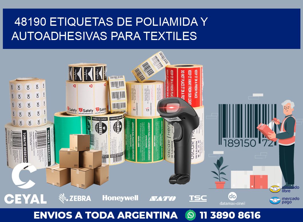48190 ETIQUETAS DE POLIAMIDA Y AUTOADHESIVAS PARA TEXTILES
