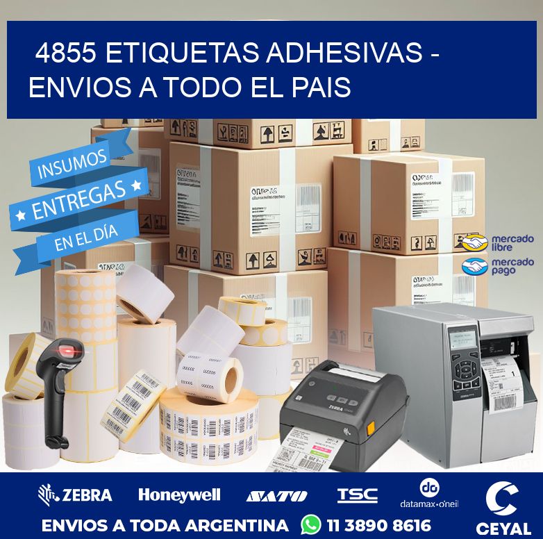 4855 ETIQUETAS ADHESIVAS - ENVIOS A TODO EL PAIS