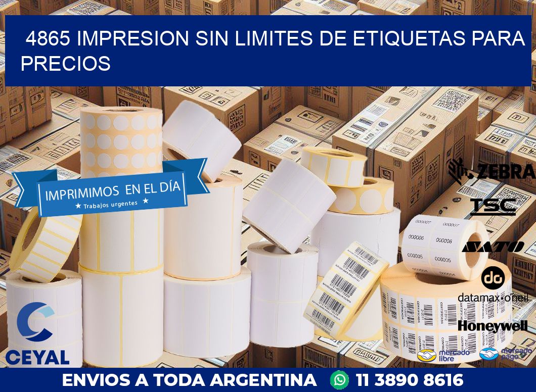 4865 IMPRESION SIN LIMITES DE ETIQUETAS PARA PRECIOS