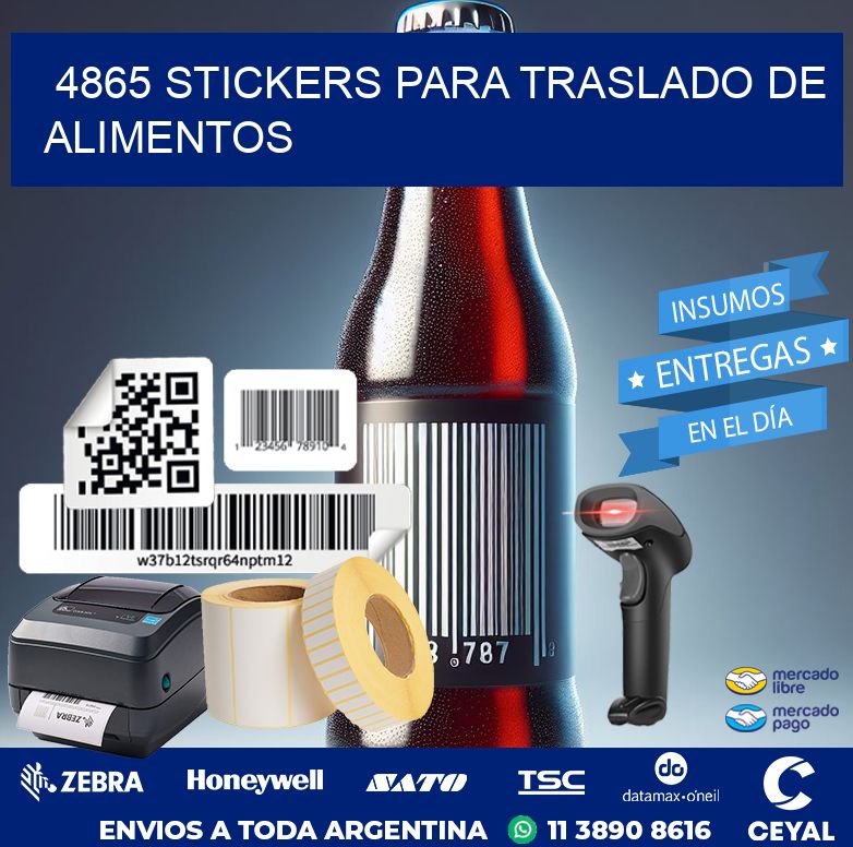 4865 STICKERS PARA TRASLADO DE ALIMENTOS