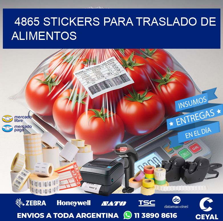 4865 STICKERS PARA TRASLADO DE ALIMENTOS