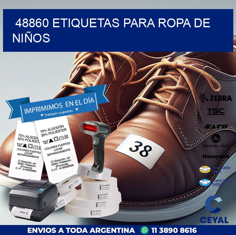 48860 ETIQUETAS PARA ROPA DE NIÑOS