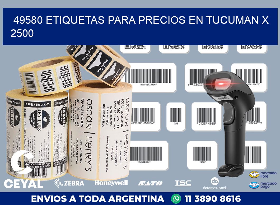 49580 ETIQUETAS PARA PRECIOS EN TUCUMAN X 2500